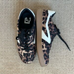 Leopard Print Sneakers with Black Laces